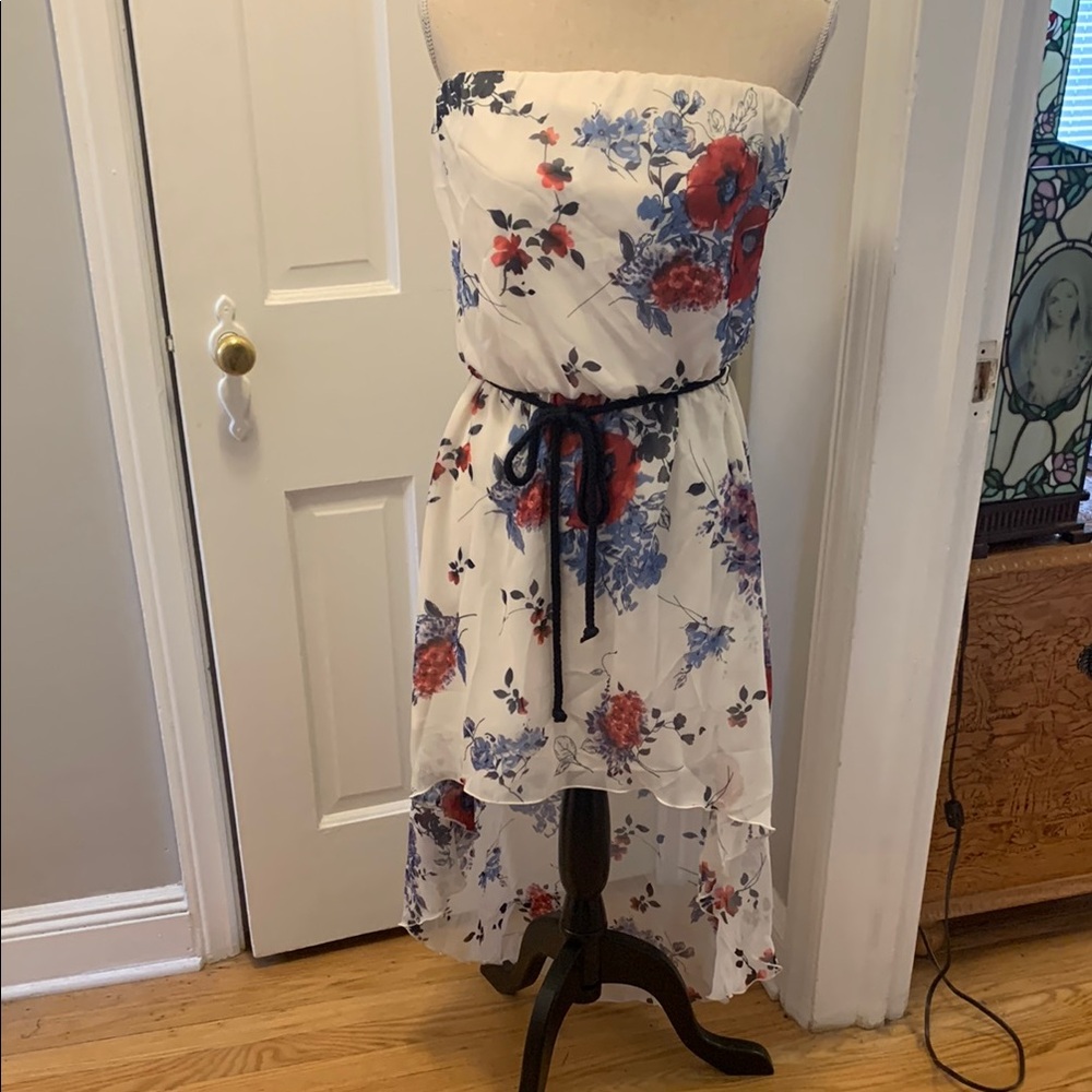 White red blue Strapless Sundress